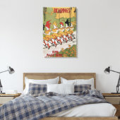 Art Nouveau, lagers Tandem Fiets Canvas Afdruk (Insitu (Slaapkamer))