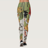  Art Nouveau, lagers Tandem Fiets Leggings (Achterkant)