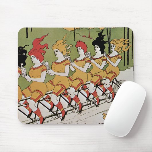  Art Nouveau, lagers Tandem Fiets Muismat (Met muis)