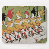  Art Nouveau, lagers Tandem Fiets Muismat (Voorkant)