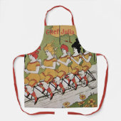  Art Nouveau, lagers Tandem Fiets Schort (Voorkant)