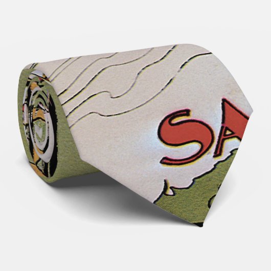  Art Nouveau, lagers Tandem Fiets Stropdas (Opgerold)