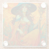 Art Nouveau Lammas Glazen Onderzetter (Achterkant)