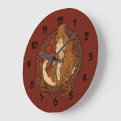Art Nouveau Langharige Vrouw Grote Klok (Hoek)