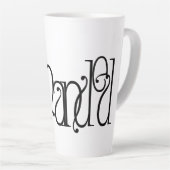 Art Nouveau Lateon Typografie Latte Mok (Rechterhoek)