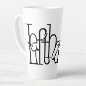 Art Nouveau Lateon Typografie Latte Mok (Linkerhoek)