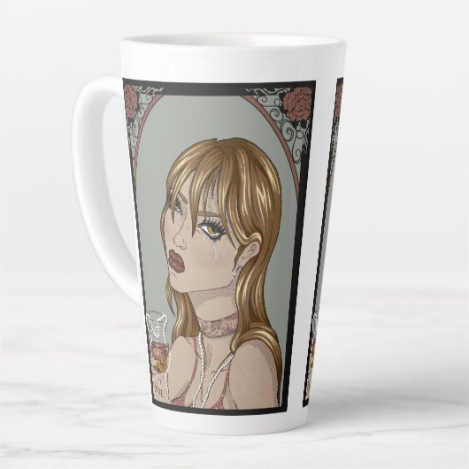 Art Nouveau Latte Mok (Linkerhoek)