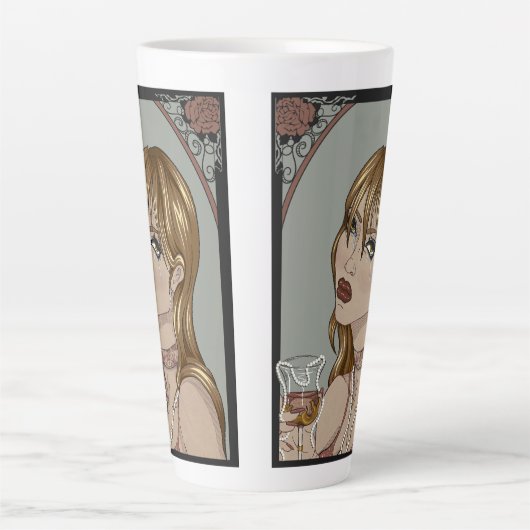 Art Nouveau Latte Mok (Voorkant)