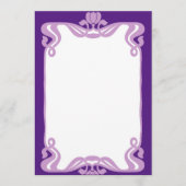 Art Nouveau lavendelrand Menu (Voorkant)