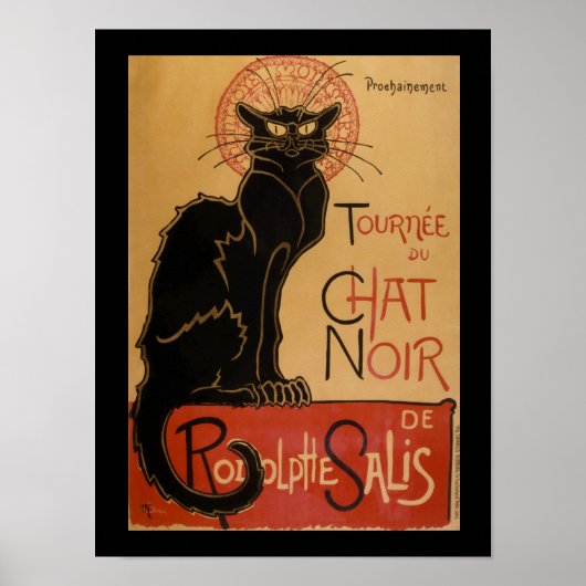 Art Nouveau Le Chat  Cat Poster (Voorkant)
