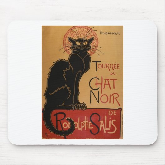  Art Nouveau Le Chat Noir Black Cat Muismat (Voorkant)