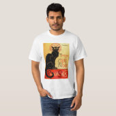 Art Nouveau Le Chat Noir Black Cat T-shirt (Voorkant volledig)