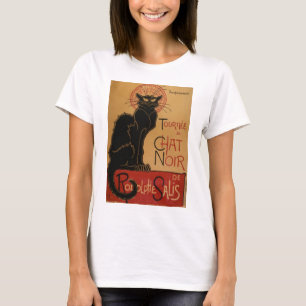 Art Nouveau Le Chat Noir Black Cat T-shirt