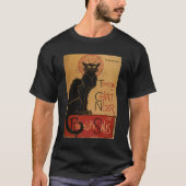  Art Nouveau Le Chat Noir Black Cat T-shirt (Voorkant)