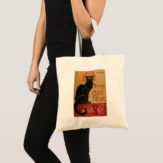  Art Nouveau Le Chat Noir Black Cat Tote Bag (Voorkant (product))