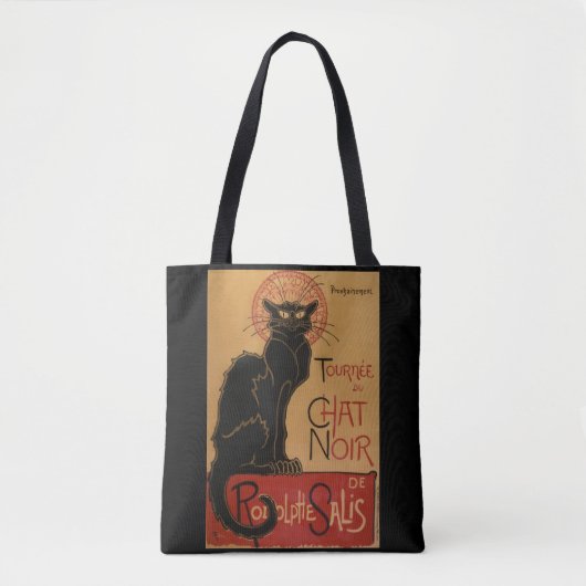  Art Nouveau Le Chat Noir Black Cat Tote Bag (Voorkant)