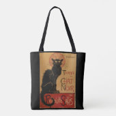  Art Nouveau Le Chat Noir Black Cat Tote Bag (Achterkant)