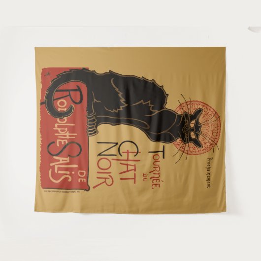  Art Nouveau Le Chat Noir Black Cat Wandkleed (Voorkant (horizontaal))