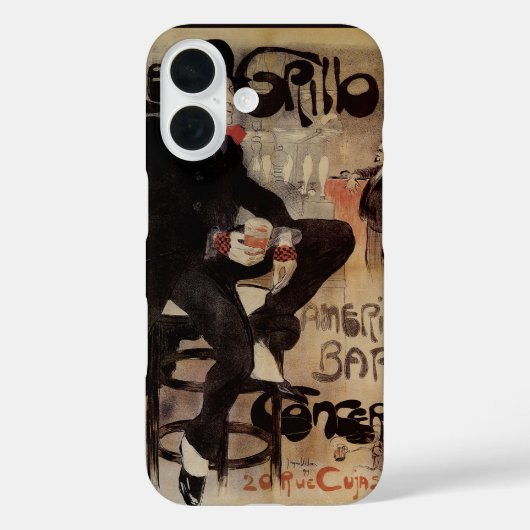 Art Nouveau Le Grillon uit het verleden, man die b Case-Mate iPhone Case (Achterkant)