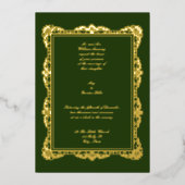  Art Nouveau Leafy Vine Border Folie Uitnodiging (Voorkant)