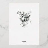 Art Nouveau Leafy Vine Border Folie Uitnodiging (Achterkant)