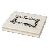 Art Nouveau Leafy wijnstoklabel of Stationery Rubberstempel (Stempel)