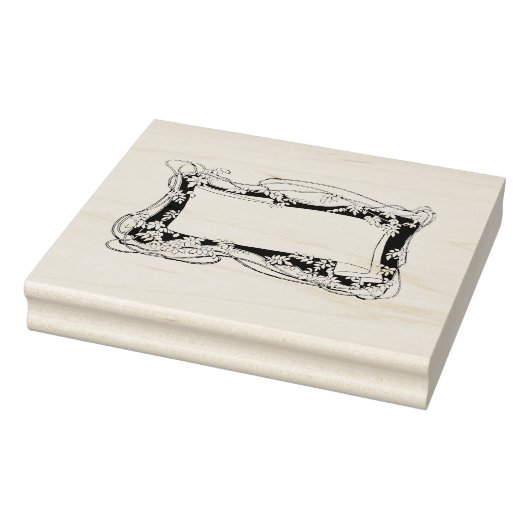 Art Nouveau Leafy wijnstoklabel of Stationery Rubberstempel (Stempel)