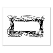 Art Nouveau Leafy wijnstoklabel of Stationery Rubberstempel (Afrduk)