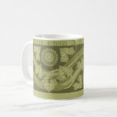 Art Nouveau Leaves & Lizards Koffie-Mok Koffiemok (Voorkant links)