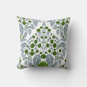 Art Nouveau leisteen & groen- bloemenschelp Kussen