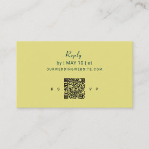 Art Nouveau Lelie Bruiloft QR Code Antwoord Informatiekaartje