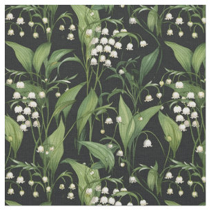 Art Nouveau Lelies van het Vallei Patroon Stof