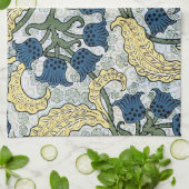 Art Nouveau lelietje-van-dalen bloem Verneuil Theedoek (Gevouwen)