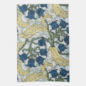 Art Nouveau lelietje-van-dalen bloem Verneuil Theedoek (Verticaal)