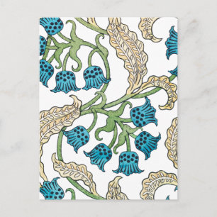 Art nouveau lelietje-van-dalen bloempatroon 2 briefkaart