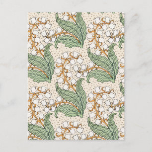 Art nouveau lelietje-van-dalen bloempatroon LRG Briefkaart