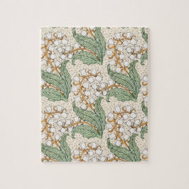 Art nouveau lelietje-van-dalen bloempatroon LRG Legpuzzel