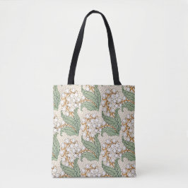 Art nouveau lelietje-van-dalen bloempatroon LRG Tote Bag