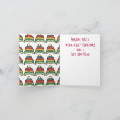 Art nouveau lelijk pet breien haakkerst feestdagen kaart (Binnen)