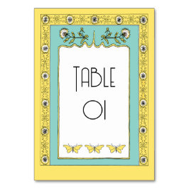 Art Nouveau lente paardenbloemen en vlinders Kaart