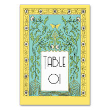 Art Nouveau lente paardenbloemen en vlinders