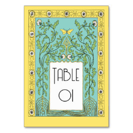 Art Nouveau lente paardenbloemen en vlinders Kaart