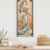 Art Nouveau Lente van Alphonse Mucha Poster (Keuken)