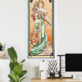 Art Nouveau Lente van Alphonse Mucha Poster (Thuiskantoor)