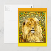 Art Nouveau Leo Briefkaart (Voorkant / Achterkant)