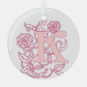 Art nouveau letter K Glas Ornament