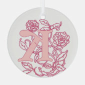 Art nouveau letter K Glas Ornament (Achterkant)
