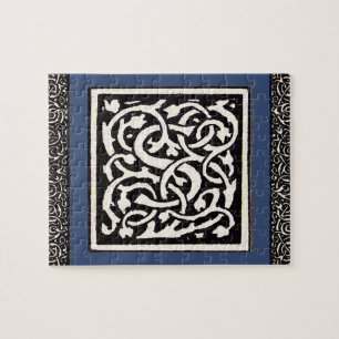 Art Nouveau Letter S met Vintage Monogram Legpuzzel