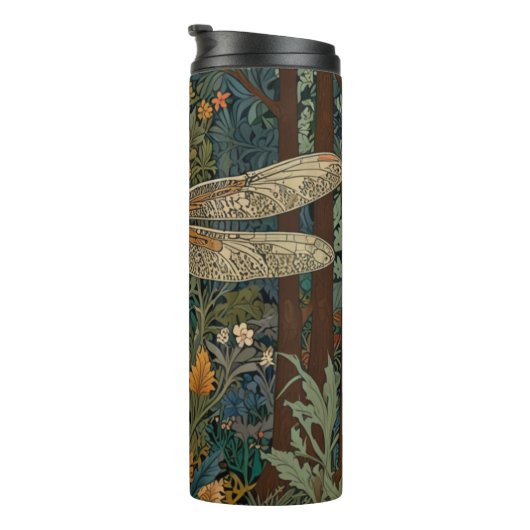  art nouveau libel boho chic thermosbeker (Geroteerd rechts)