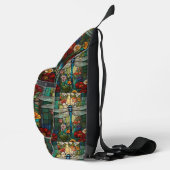  art nouveau libel boho monogram sling bag (Rechts)
